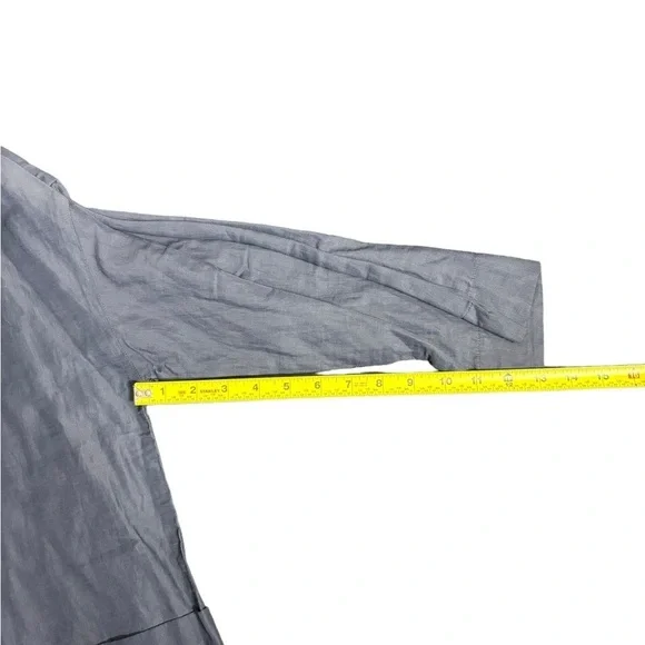 Eileen Fisher steel satin crinkle metallic jacket size: XS - Picture 8 of 8